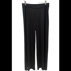 IMAN Global Chic Women's Matt Jersey Knit Flare Pant Black - Petite